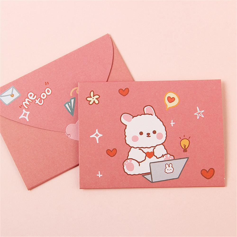 Message Envelope Message Available Exquisite Workmanship Cute 9.6 * 7.2cm Cartoon Postcard Cute Postcard Cute Design General
