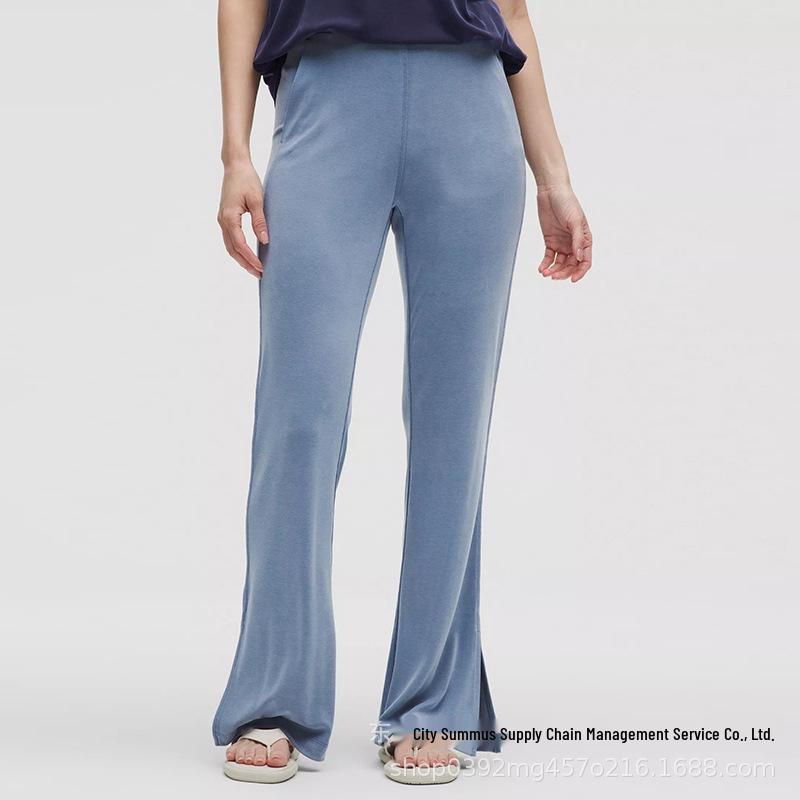 Lulu Sand Wash Women s Drapey Softstreme Flared Pants Small вымытый джинсовый синий