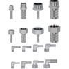 Cot Drept 1/8" 1/4" 3/8" 1/2" BSP Filet Exterior Interior 4 6 8 10 12 16 19mm Barbă pentru Furtun Coadă Cromată Alamă Placată Conector Fiting Țeavă