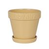 Dulton Botany Pot 5 Beige A Flower Pot Decorated with an Embossed Logo and Earth Colors BOTANY 5 Height Diameter 15cm No. 13.8cm G21-0395M/BE