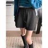 Women's High Waist Knitted Wide-Leg Shorts, Autumn/Winter 2025 A-Line Casual.