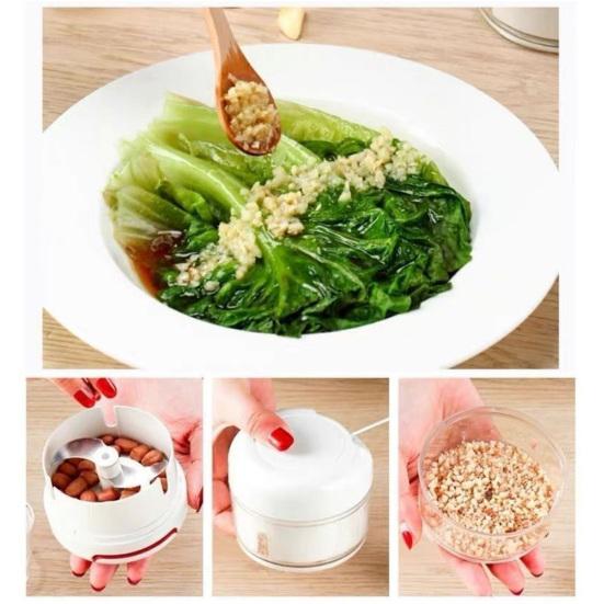 Manual Garlic Chopper Hand-Pulled Garlic Masher Mini Food Processor for Ginger Pepper Nuts Fruit And Vegetable Chopper