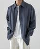 ORIGINALDAY Vintage Oversized Pigment Washed Shirt Blue