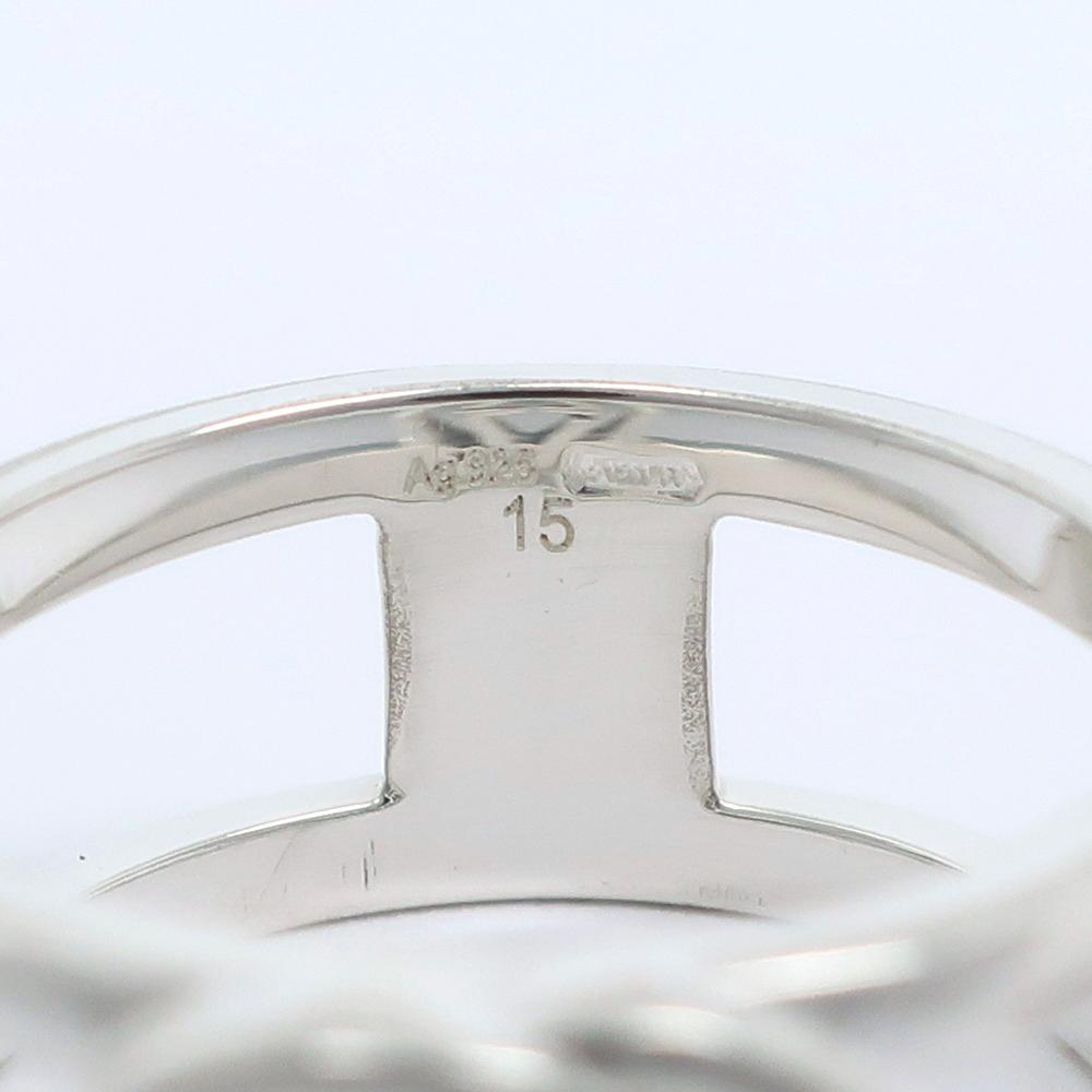 GUCCI Interlocking G open Ring Silver925 #7.0(US Size) 5.2g Women Used
