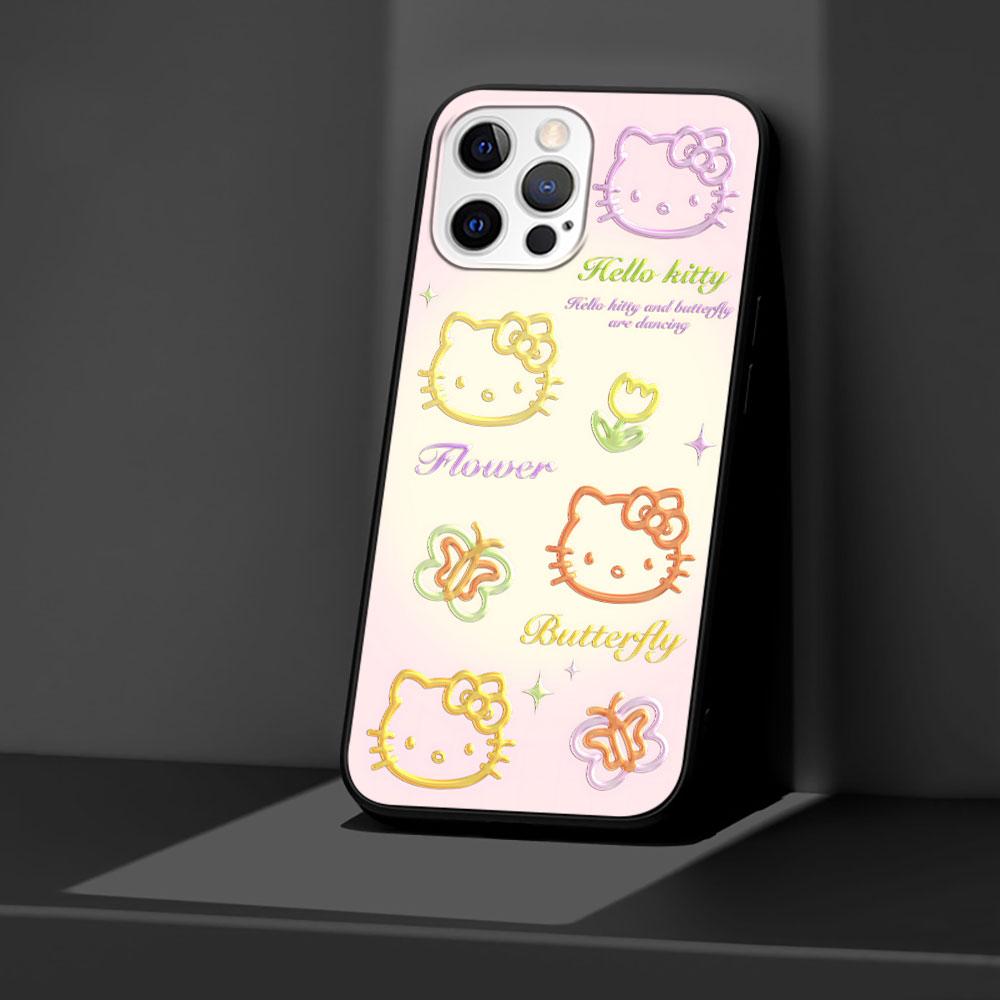 Hello Kitty Lovely Case for Apple iPhone 13 14 Plus 11 12 Mini 15 Pro Max 7 8 SE 2020 X XS XR Silicone Black Soft Phone Cover