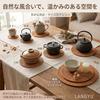 LANGYU Pot Mat Rattan Heat Resistant Thick 0.5cm Round Washable Natural Material Handmade Wicker Scandinavian Style Stylish Home Cafe Coaster Small -