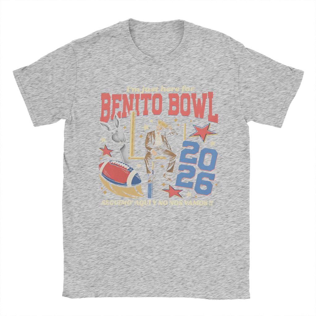 Bads Bunnys Benito Bowl Halftime Show Graphic Print T Shirts for Men Women Cotton Tee Shirt Clothing