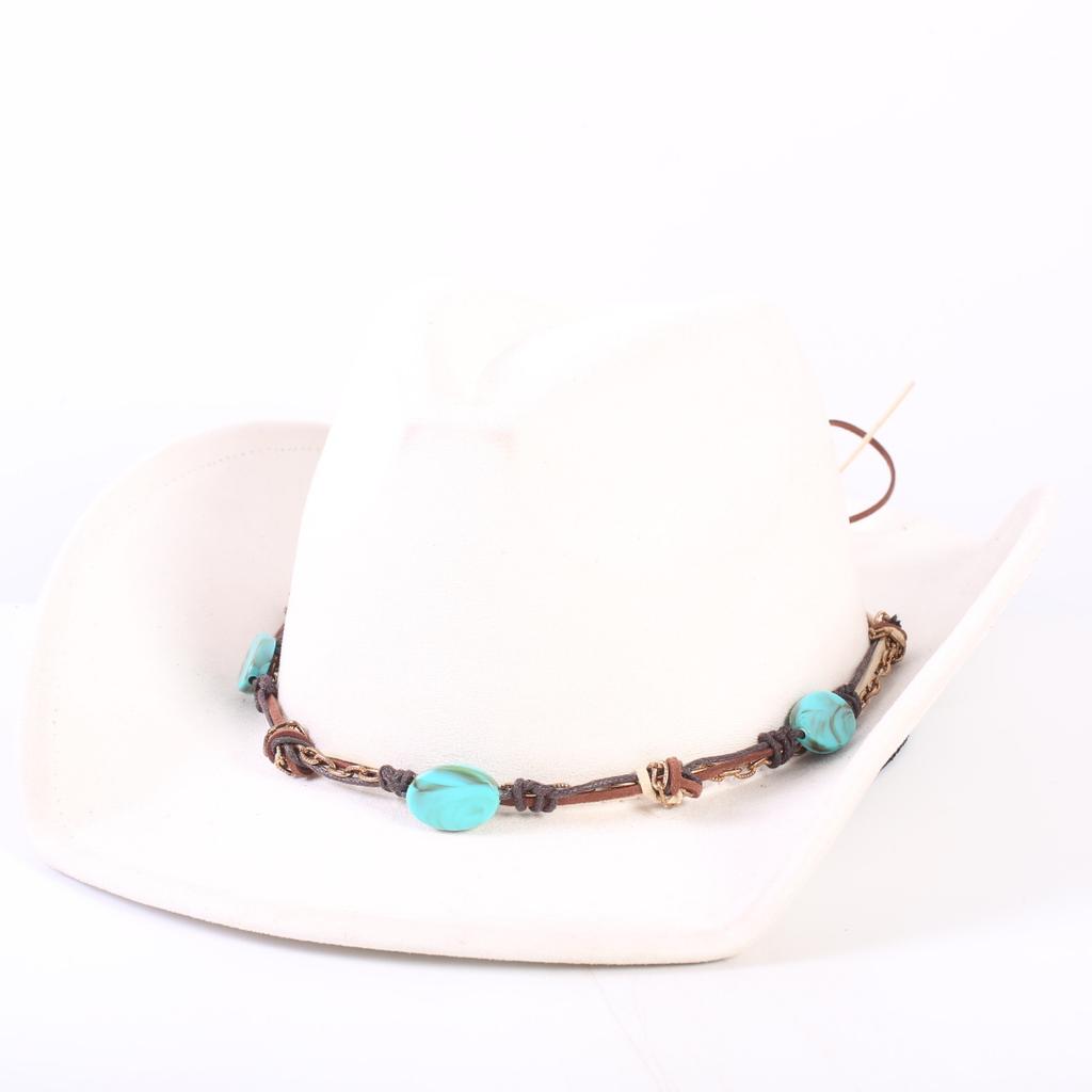 Popolare cappello da cowboy western classico in camoscio europeo e americano, cappello a tesa larga moda uomo e donna per l'ombra