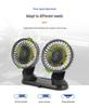 Dual-Head Rotatable Portable Car Fan