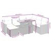 VidaXL Garden Lounge Set with Cushions 8 Pcs, Patio Sofas, Patio Furniture Set, Outdoor Furniture, Black 3276052
