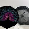 1pc Peacock Feather Automatic Folding Umbrella 8 Rib Iron Frame,  Suitable for Travel, Daily Use, Birthday, Women & Men Gift