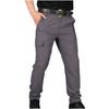 Men's summer tactical trousers combat anti-splashing multi-bag wear-resistant solid color overalls trend spot