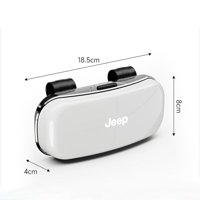 AJL6  Car Glasses Case Protective Sunglasses Storage Box For Jeep Grand Cherokee Wrangler JK Gladiator Compass Renegade Wagoneer