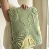 Luxurious Chiffon Butterfly Jacquard Throw Blanket Velvet Nap Blanket Office Shawl Comfortable Blanket Warm Sofa Blankets for Bed Quilt