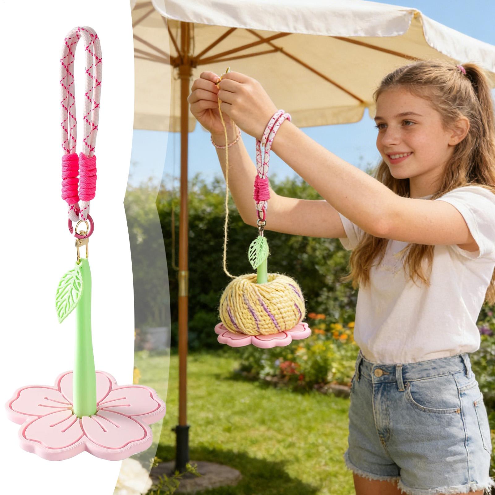 

Crochet Yarn Holder Flower Shape Spinner Yarn Ball Winder for Knitting for Travel Studio Car Rides Crafting Project Beginners China Mainland