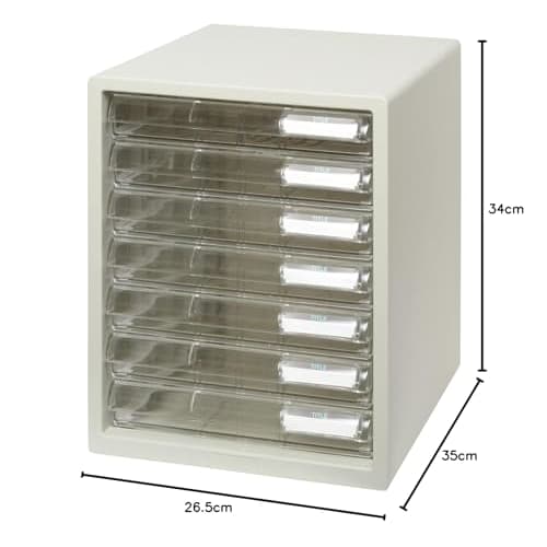 Plus Letter Case A4 Vertical Shallow 7 Tiers White 16-116 LC-107AC
