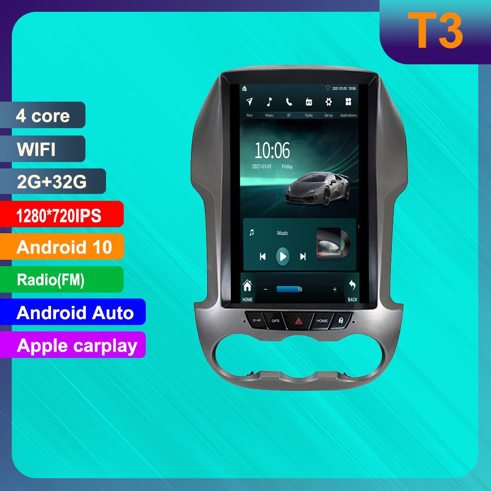 Ford Ranger Android Vertical Screen GPS Navigation with HD Reversing Camera & CarPlay