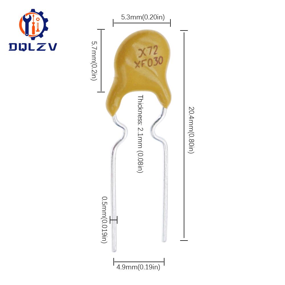 72V 0.3A 300MA PPTC Resettable Fuse RXEF030 XF030 Pitch 5mm
