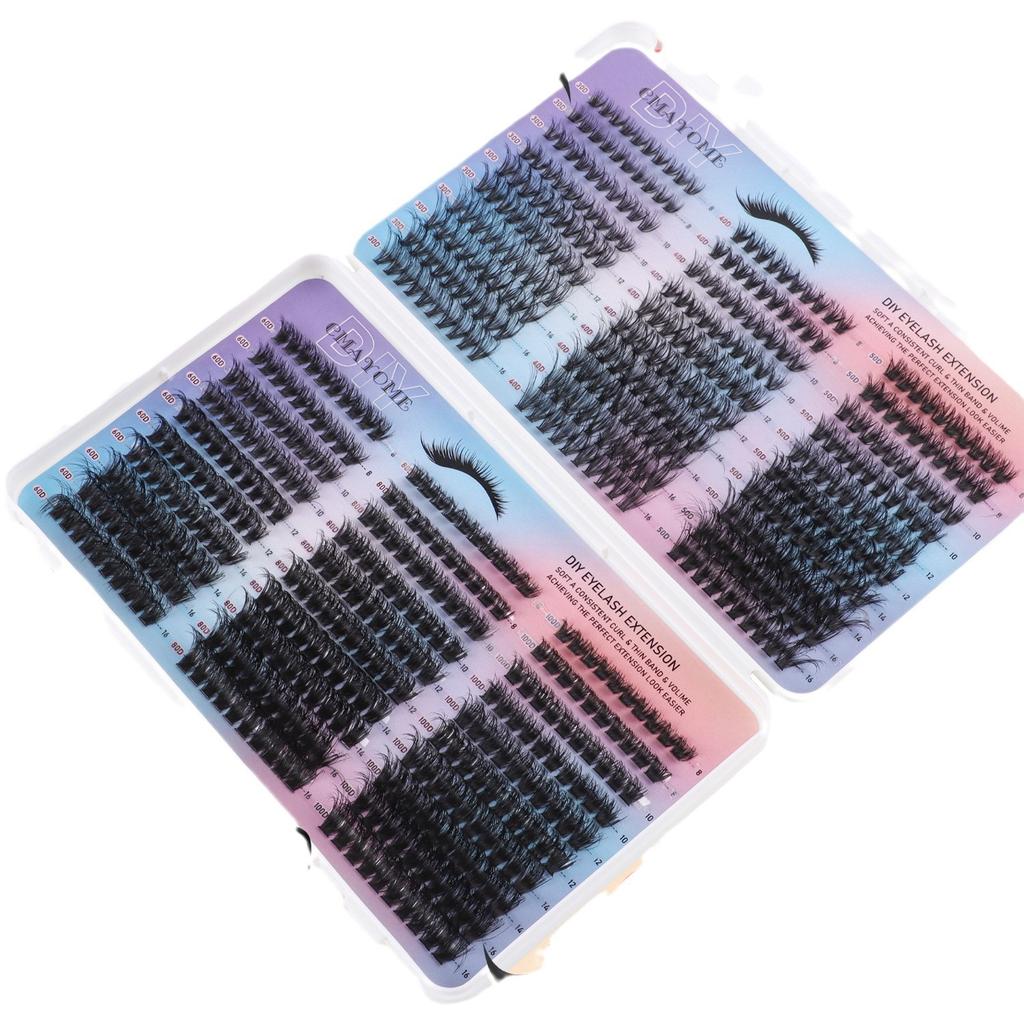 600 Clusters Of False Dense D Song Single Cluster False Eyelash Set 8-16Mmdiy Segmented Eyelashes