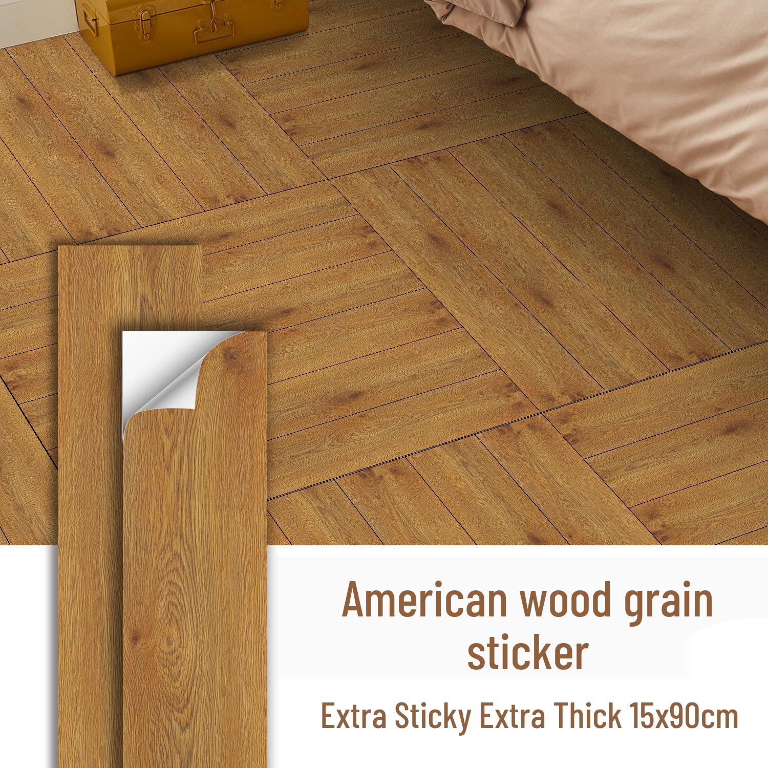 

Водонепроницаемые матовые напольные наклейки под дерево - Утолщенные самоклеящиеся, устойчивые к пятнам, декоративные для кухни и спальни 15x90cm, 10 Sheets