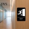 Tactile Braille Sign for Visually Impaired Unisex Restroom Men Women, 6" x 9" Self-adhesive Bathroom Door High Contrast Black And White Signs