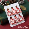 6PCS/SET Popular Christmas cartoon wooden clip with cute and exquisite decoration atmosphere
