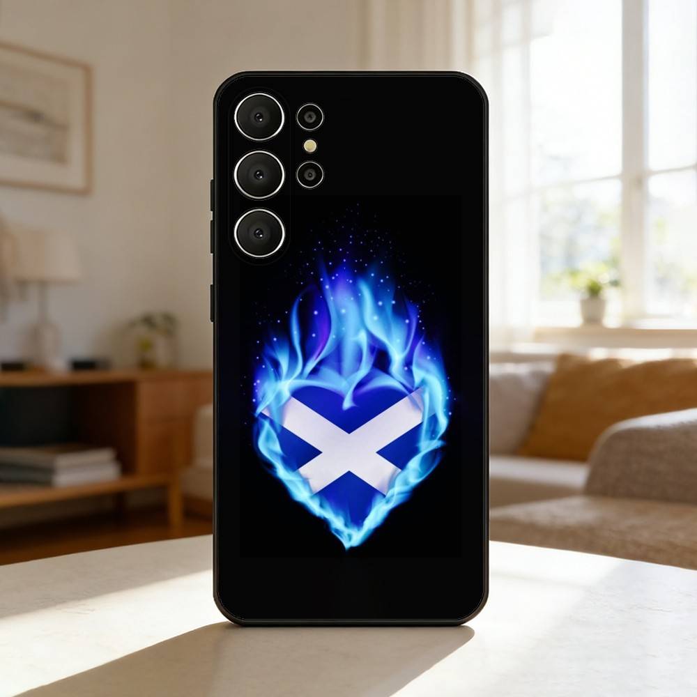 S-Scotland Scottish Flag Phone Case For Samsung S26,S25,24,23,22,30,21,10,9,Ultra,Plus,Lite,FE Soft Black Case