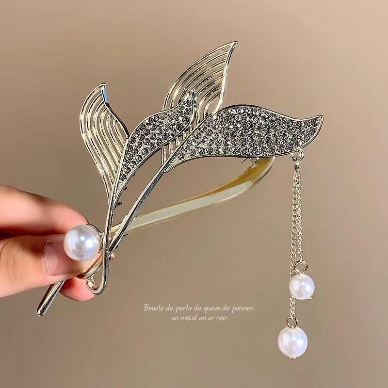Ancient Style Lily Tulip Tassel Twist Hair Clip for Hanfu Updo