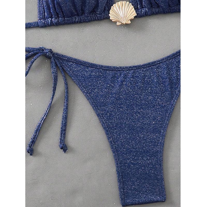 New Bikini Shell Design Women's Swimsuit Strap Style Popular Separate Swimwear Elegant Feminine Beachwear