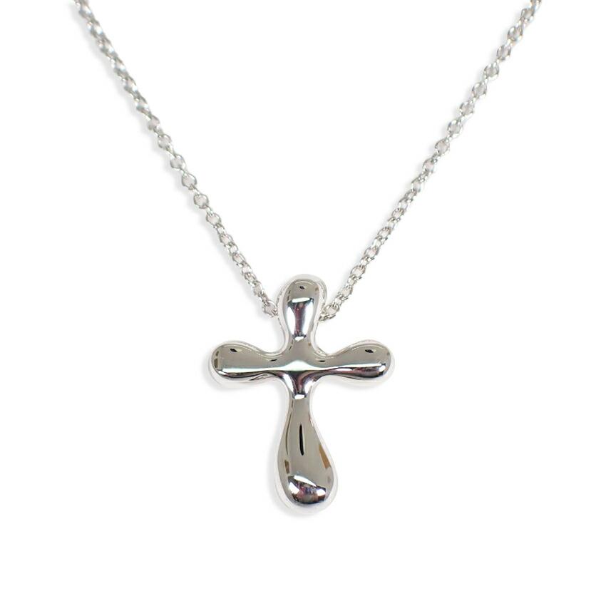 

[Б/у] TIFFANY/Tiffany 925 Teardrop Cross Подвеска/ожерелье [g354-69]