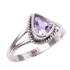 Natural Pink Amethyst Gemstone Handmade 925 Solid Sterling Silver Ring S.7 h6s31