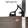 DUEBEL Combination Square 12” Horizontal Square Stainless Steel Multi-Function Carpentry Squares Right 90 Degree Angle Ruler Woodworking Square