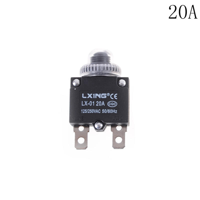 1Pc Terminals 2 Pin 125V/250V Overload Switch With 1Pc Waterproof Cover