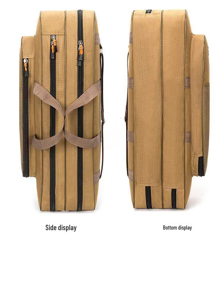 A1R Mini Multi-Layer Fishing Rod Bag - Canvas Gear Bag for Ice & Standard Fishing