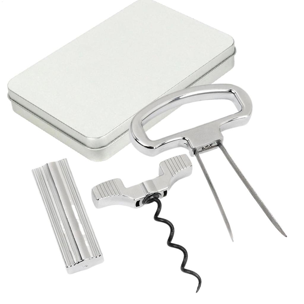 Wine Corkscrew Two Prong Cork Puller Cork Extractor for Old Vintage Ah So Wine Corkscrew for Bar Ceremony Home Outdoor Travel