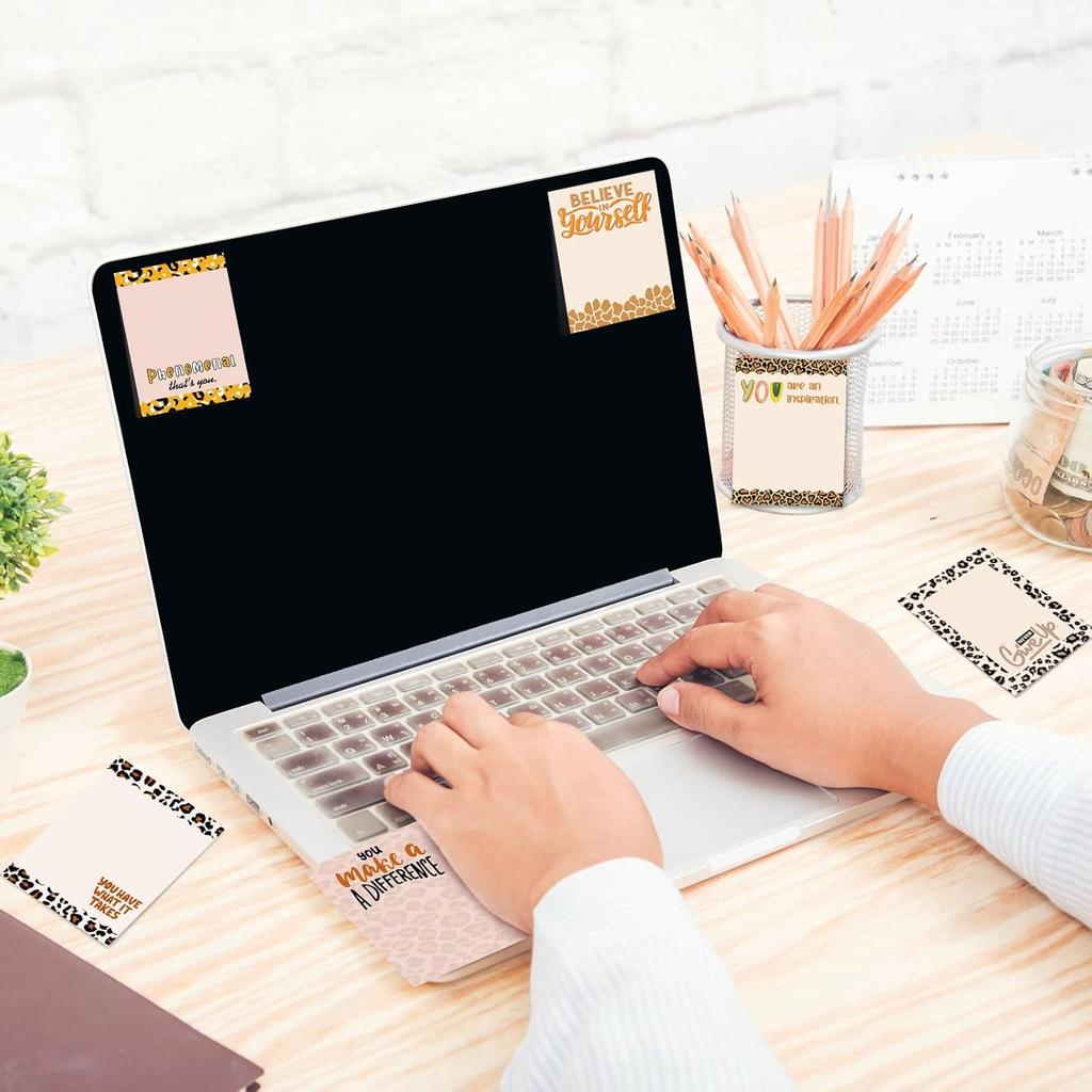 12 Pieces Empowering Sticky Note Pads 3" X 4" Motivational Educator Sticky Notes Pirational Self Stick Note Pad Funny Sticky Notepad Appreciation