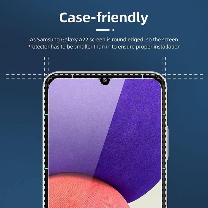 Protection d'écran - Advansia - Verre trempé - Samsung Galaxy A22 4G - Résistant aux rayures - 9H