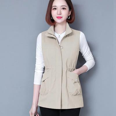 Women's Sleeveless Jacket Spring and Summer Bottoming Vest Thin Vest Casual Tops