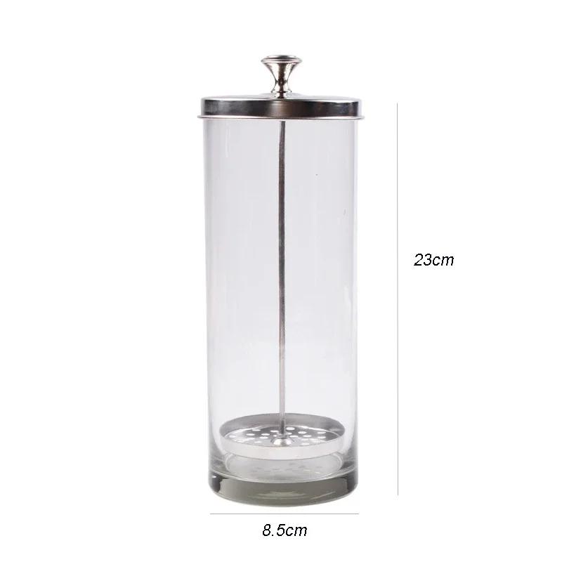Barber Sterilizer Jar Comb Sterilization Tank Glass Cleaning Spa Eyelash Extensions Nail Tool Barber Sanitizing Disinfection
