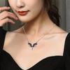 Angel Wings Rhinestone Pendant Necklace Chain Choker Jewelry Accessories