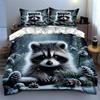 Raccoon winter scene. Bedding Duvet cover sets Duvet covers Pillowcases gifts (1 * Duvet Cover 2 * Pillowcases, without duvet insert)
