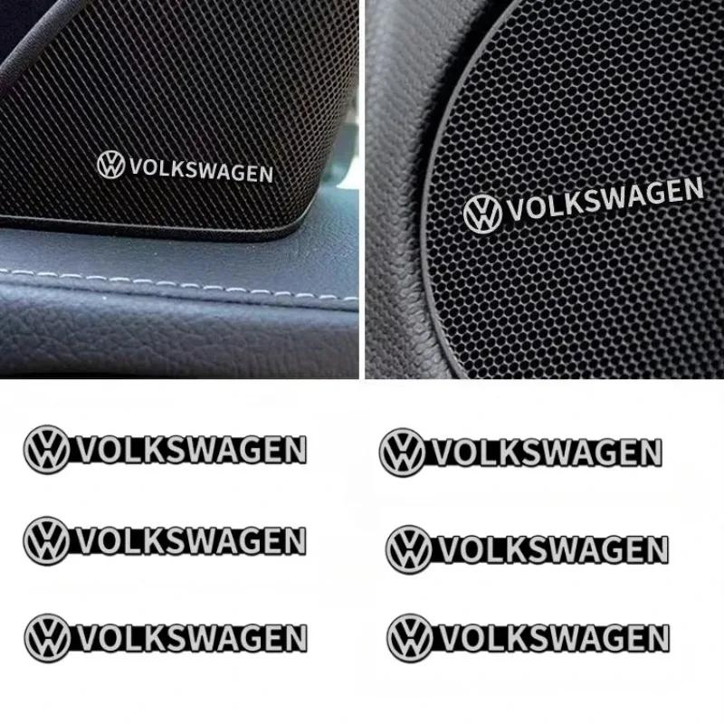 Pentru VW Autocolant insignă audio 3D din aluminiu adaptat pentru decorarea claxonului ușii mașinii Volkswagen Passat/Golf /Polo/Tiguan st modificat