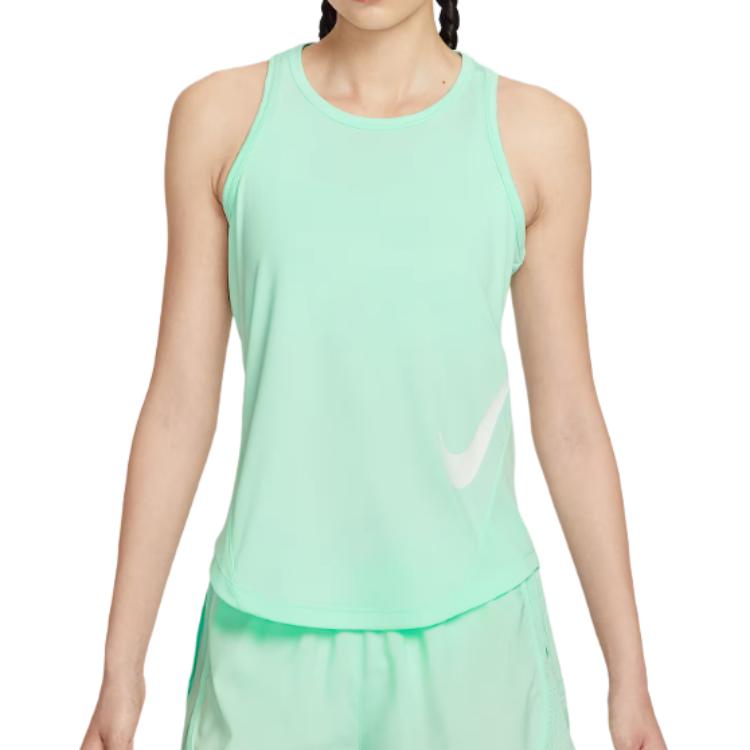 

Nike Лого Футболка без рукавов облегающего кроя Женские топы Мятно-зеленый HV2792-353 M
