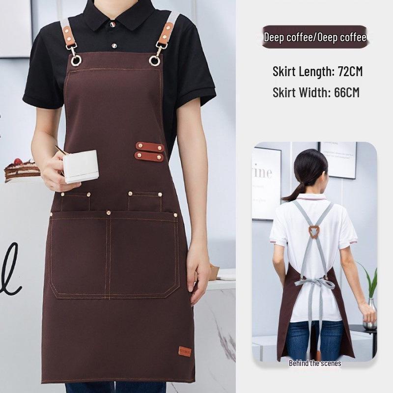 Unisex Barista Apron with Custom Logo for Coffee Shop Catering