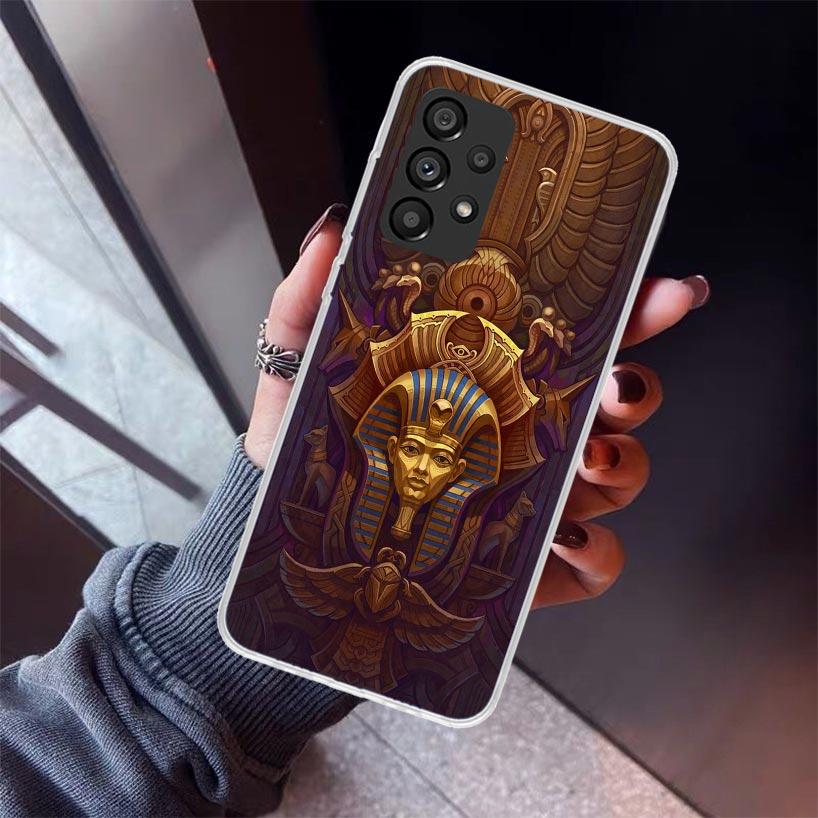 Egypt Nefertiti Anubis Ankh Pharaoh Phone Case For Samsung Galaxy A17 A16 A15 A14 A13 A57 A56 A55 A54 A53 A37 A36 A35 A34 A33 A2