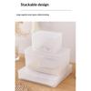White & Transparent Desktop Storage Box Pos Collection Box Jewelry Container Id Card Organizer