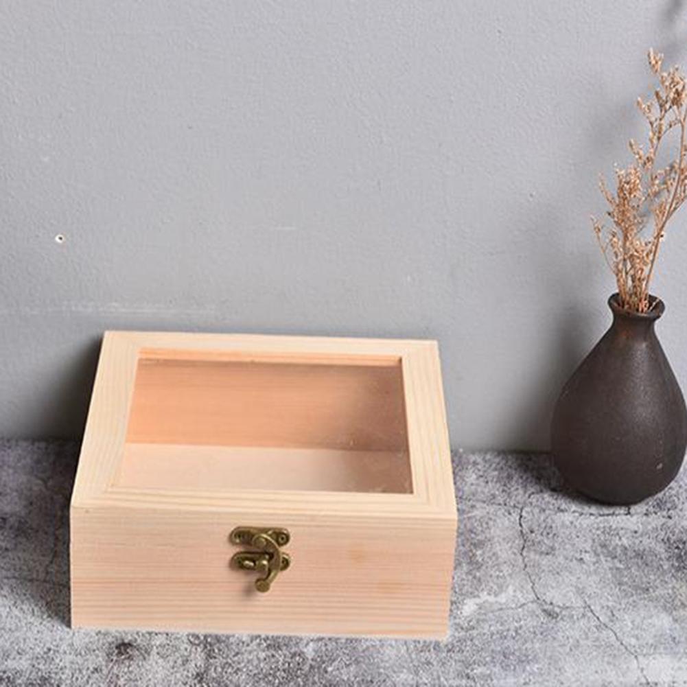Storage Box Hinged Jewelry Box Personalizing Wooden Box