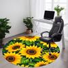 1pc Sunflower Garden Office Round Area Rug, Indoor Mat Suitable ForOffice, Under Office Chairs Bedroom Living Room Home Decor, Room Deco, D036