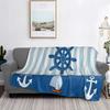 Nautical Skull Sailor Blankets Soft Warm Flannel Throw Blanket Bedding for Bed Living Room Picnic Travel Home Sofa