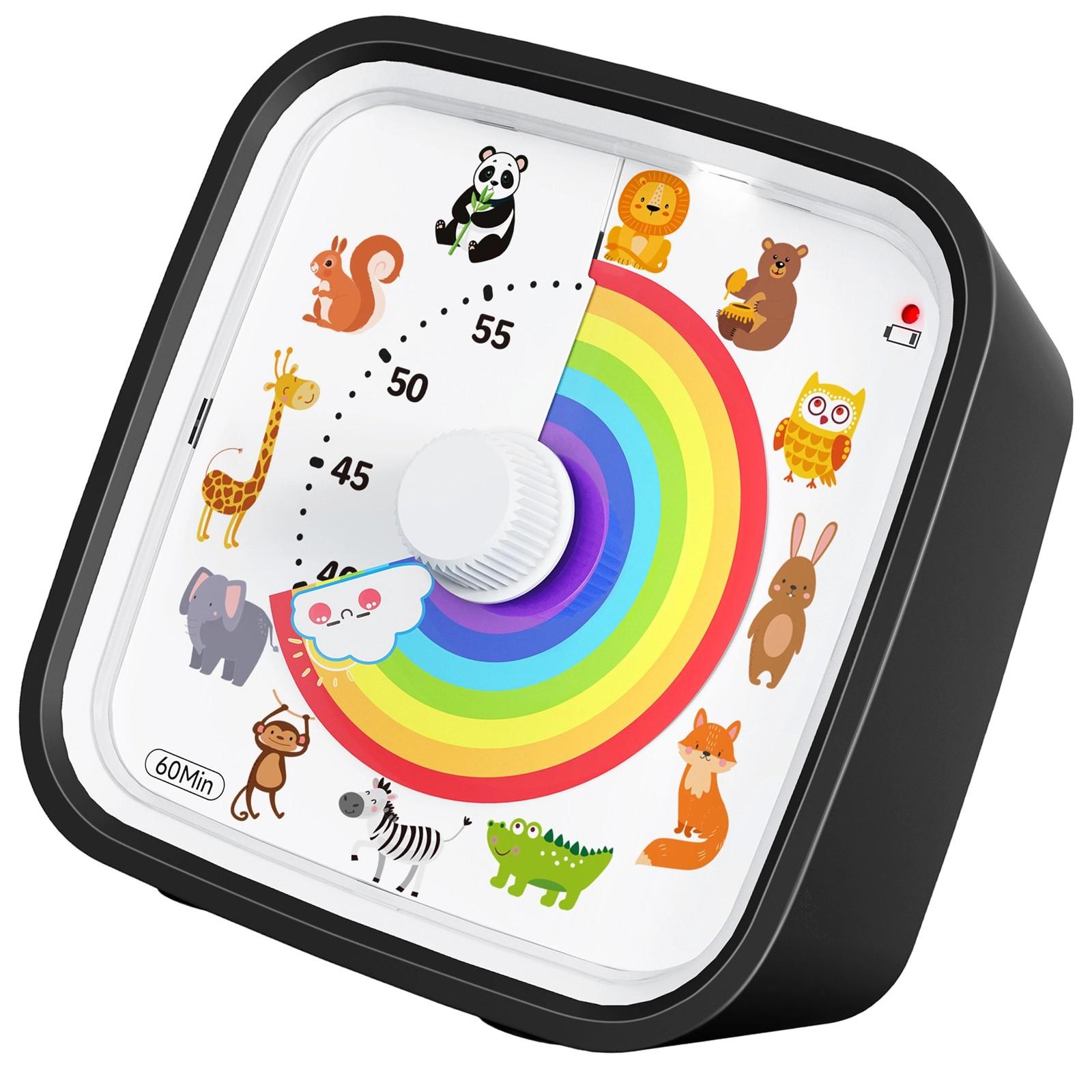 Fun Animal Design Study Timer Quiet Operation With Night Light 60 Minutes Countdowns Timer For Homework And Playtimes синий
